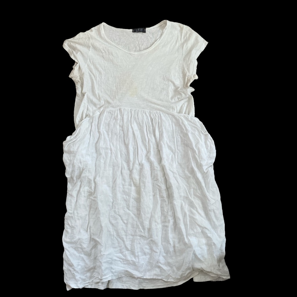 Saga Split linen cotton dress